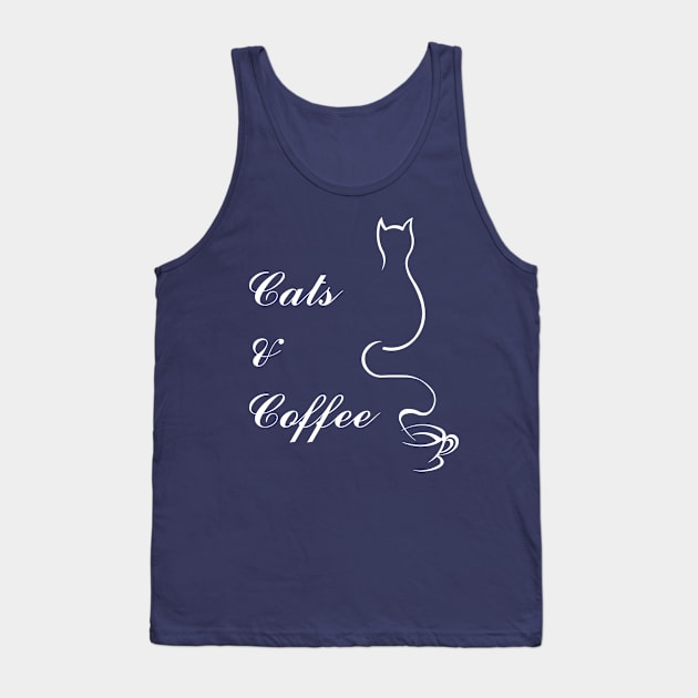 Cute Cats and Coffee Tank Top by TriHarder12